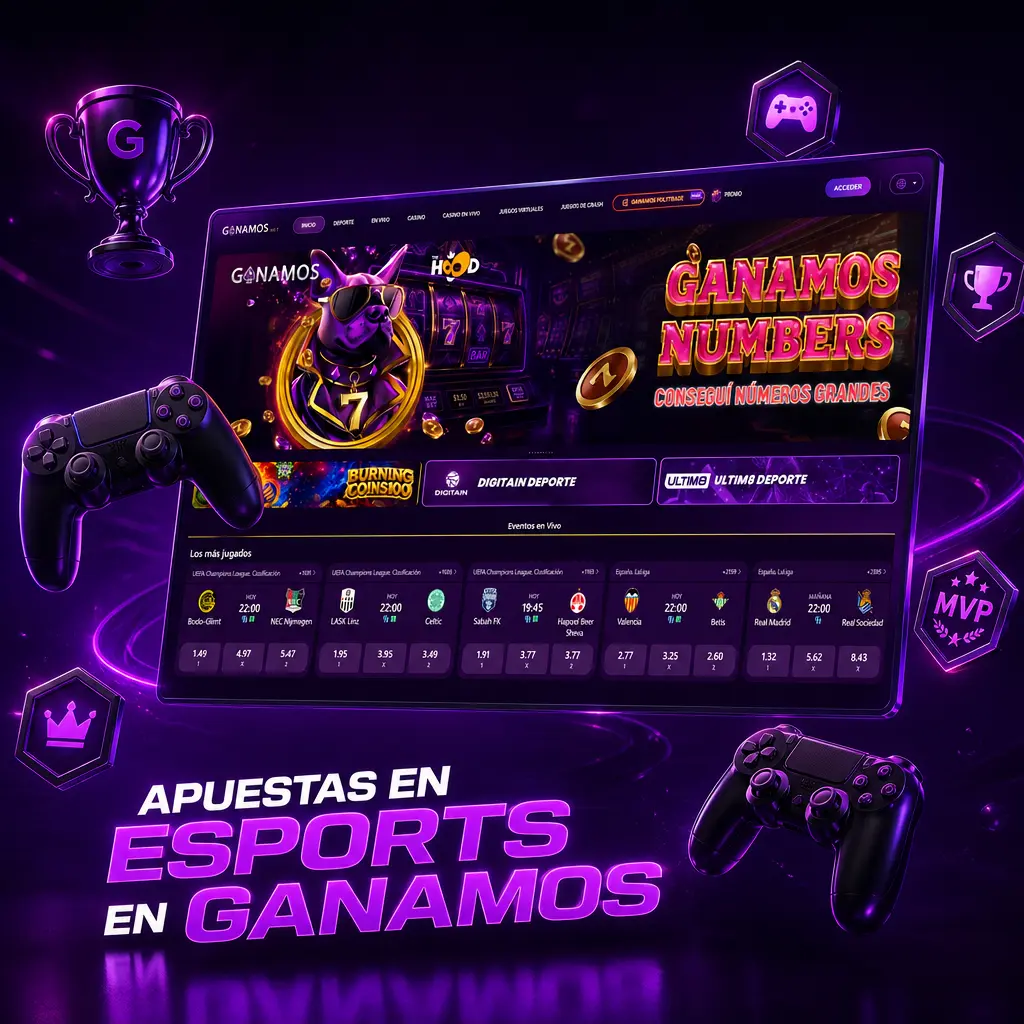 Apuestas en esports en Ganamos: CS2, Dota 2, League of Legends, Valorant, EA Sports FC y Call of Duty en vivo