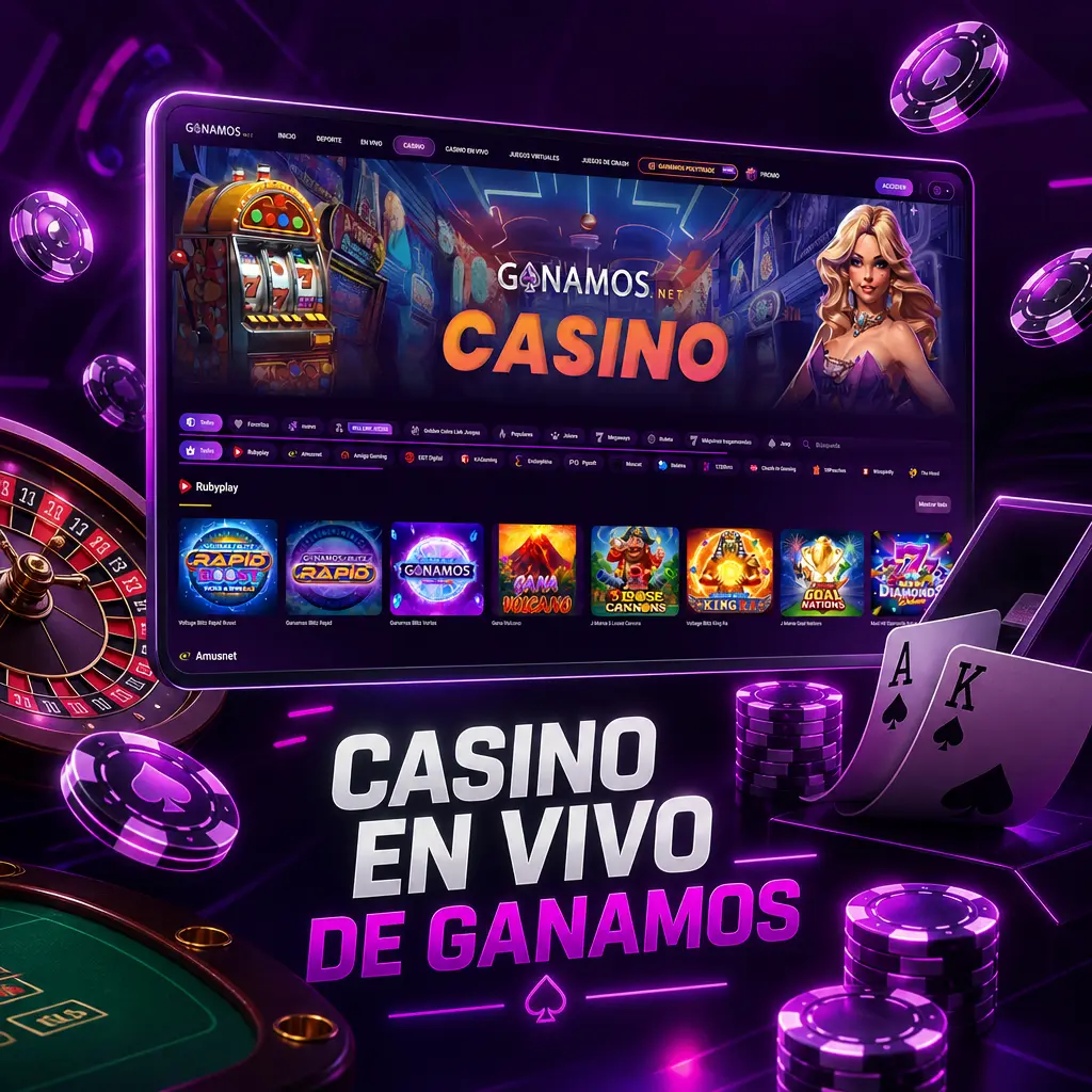 Casino en vivo de Ganamos con crupier humano: ruleta, blackjack, baccarat, Casino Hold'em y game shows en HD