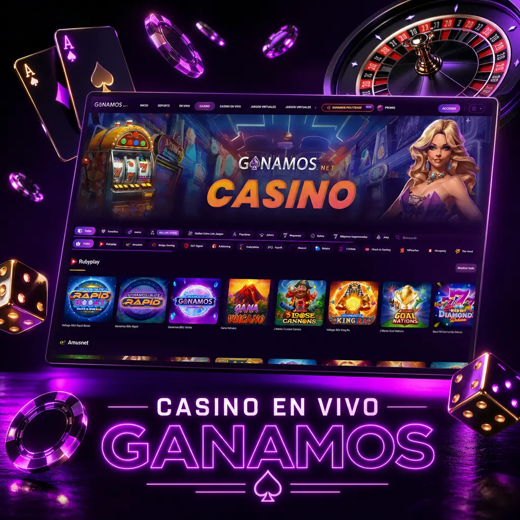 Casino en vivo Ganamos: mesas con crupieres reales, ruleta, blackjack, baccarat y game shows en transmisión en directo.