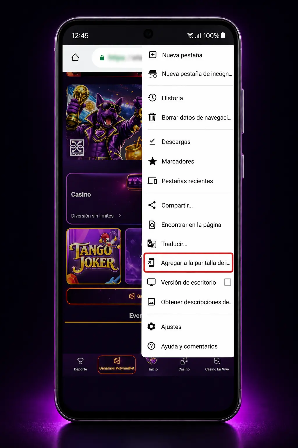 Pasos para descargar e instalar la app de Ganamos en Android mediante archivo APK