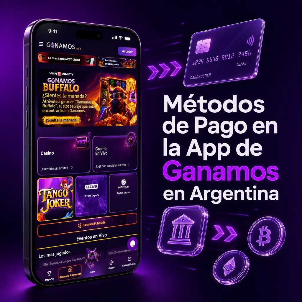Métodos de pago disponibles en la app de Ganamos Argentina: Mercado Pago, Cuenta DNI, Ualá, USDT y cajeros automáticos