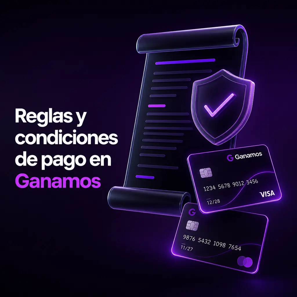 Reglas y condiciones de pago en Ganamos: verificación de identidad, límites de retiro y requisitos de depósito en Argentina.